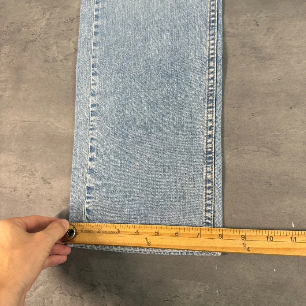Levi's Jeans Mens 33x34 505 Regular Straight Light Wash Stretch NEW $75 Cowboy